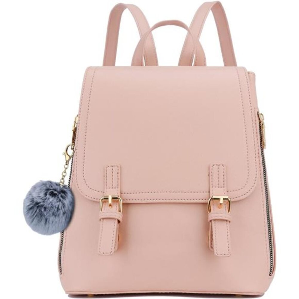 Stylish Small Backpack Bag for Women Synthetic Leather Mini Bookbag Purse